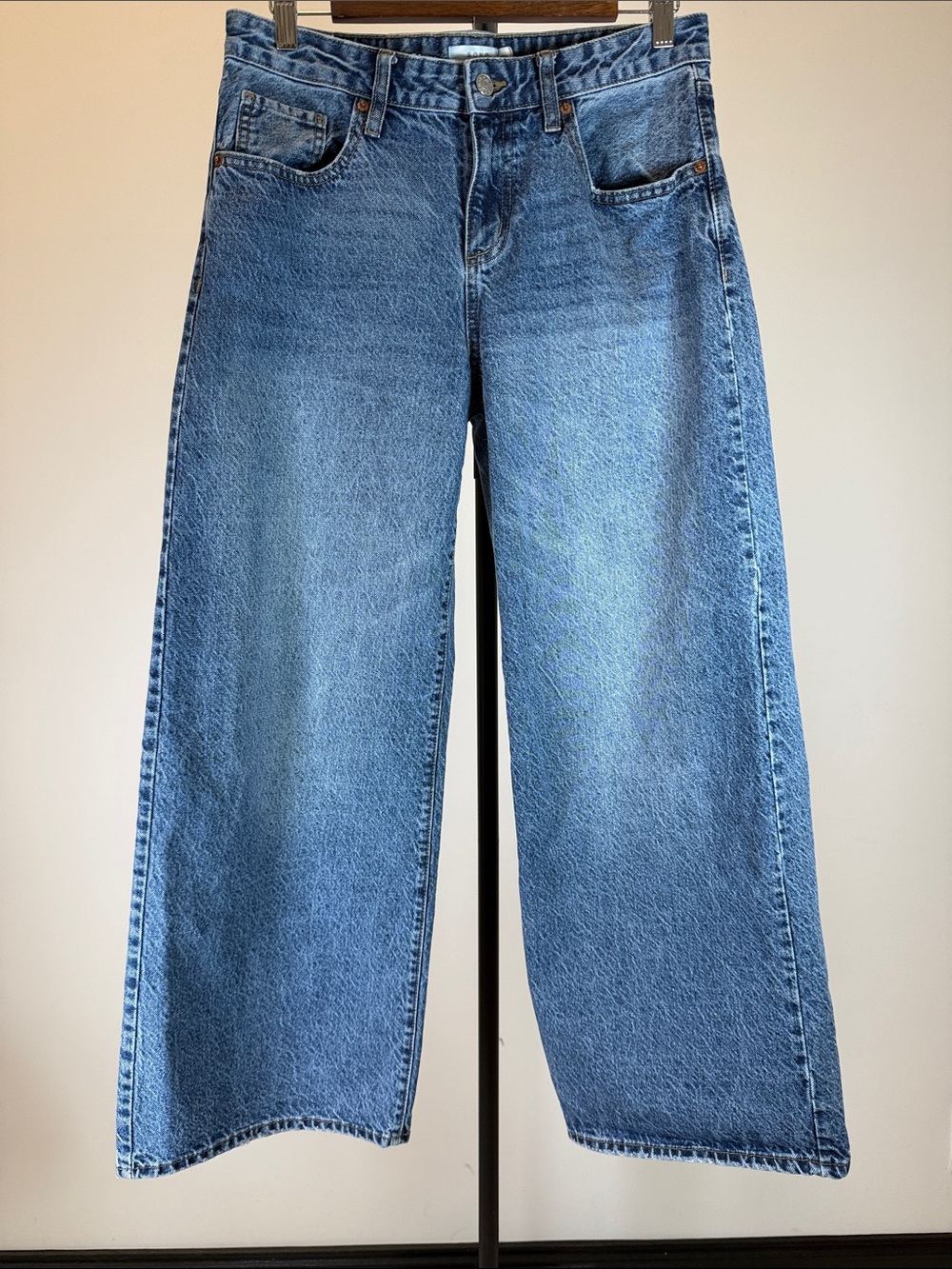 SONG Wide Leg Cropped Jeans Medium Wash Denim Size 3/26
